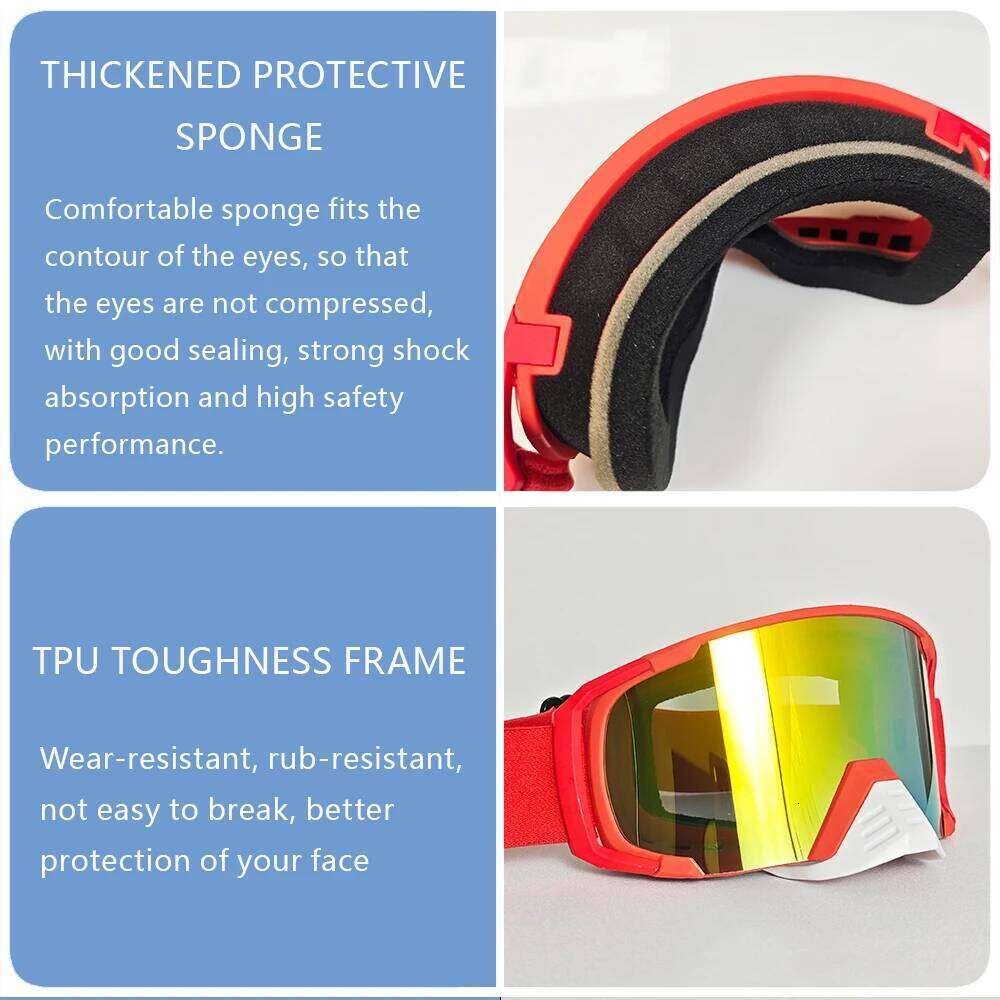 2025 Fashion FBFU Winter skiing Goggles - Universal, HD Lenses Anti-Glare, Windbreak Ventilate Sports Safety Glasses Z260225