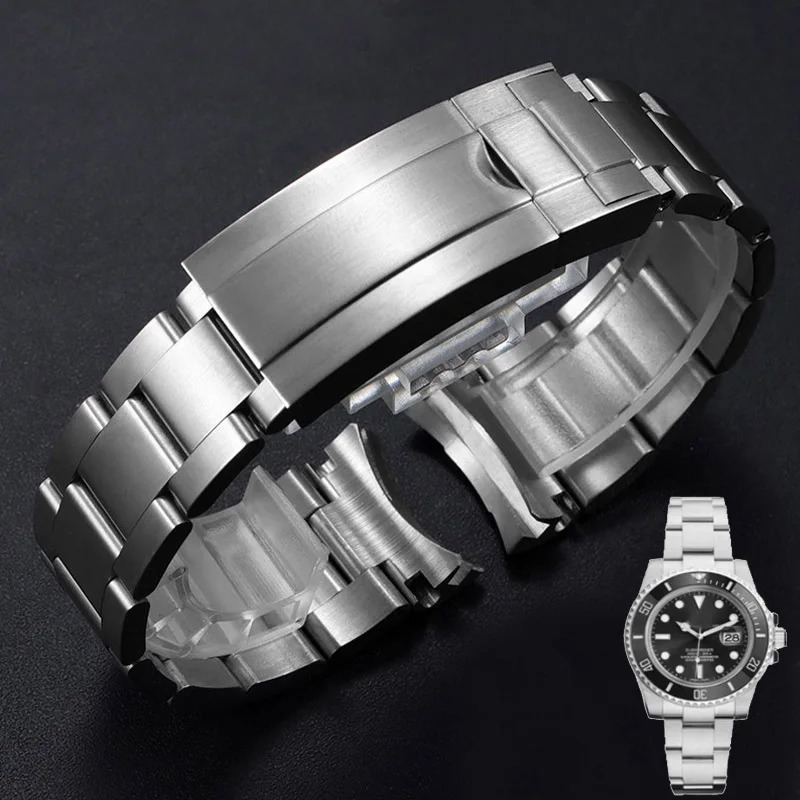 Solid Stainless Steel Watch Band For Rolex Oyster Perpetual Datejust DAYTONA SUBMARINER Bracelet Straps 20mm 21mm 250121