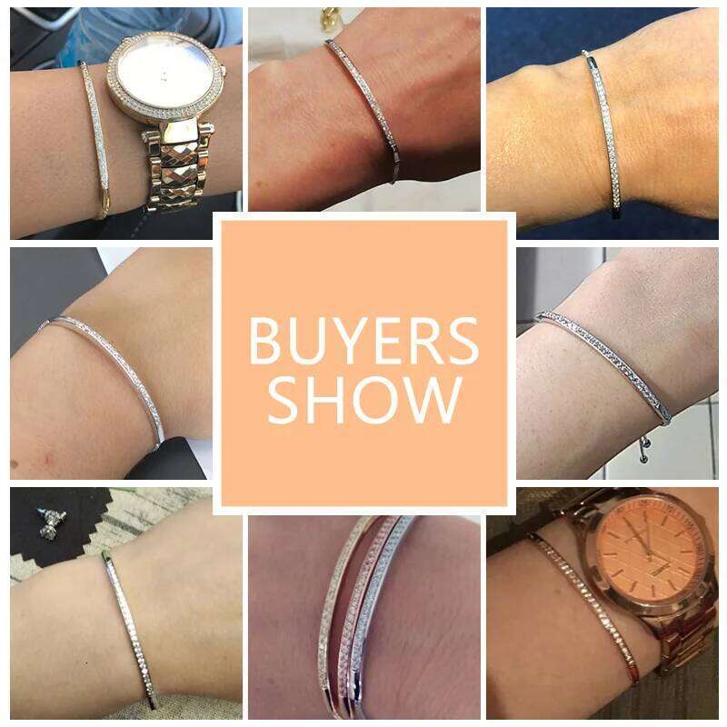 ZAKOL Simple Round Crystal Zirconia Adjustable Chain Bracelet White Gold Color Fashion Jewelry Birthday Gifts for Women Z260225