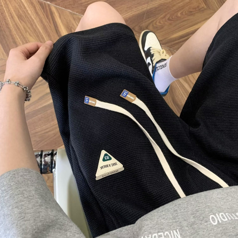 2026 New Designers 2 Waffle Fit Casual Shorts - Men's Summer Loose And Extended Straight Pants - Fashion Five-pocket Pants - Sporty Men's Be