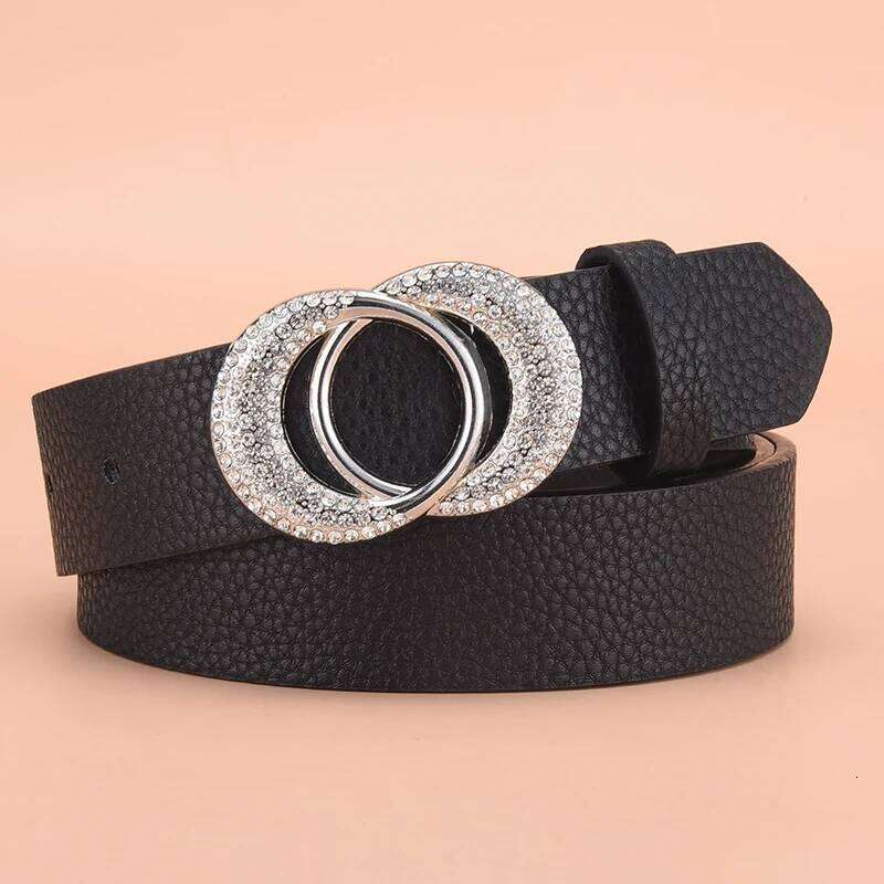 Inlaid Imitation Diamond Fashion Rhinestone Women's Belt Paired With Jeans Leather Belt, Gift for Girlfriend and Mother Y260225
