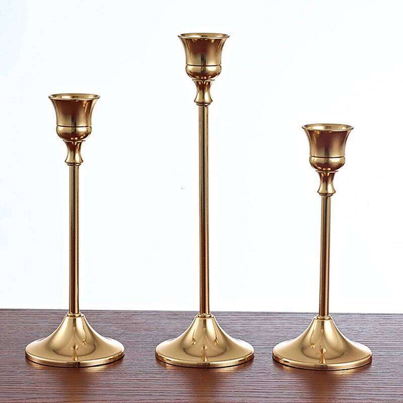 Holders Kit Brass Gold Set Wedding Table Decorative Candlestick Stand For Party Dinning W260226