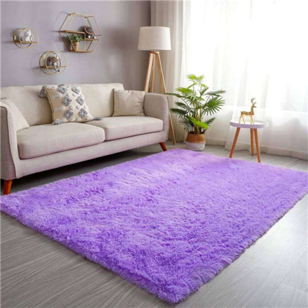 VIKAMA Mauve Soft And Cozy Living Room Sofa Scandinavian Ins Style Bedroom Plush Home Decoration Carpet W260226