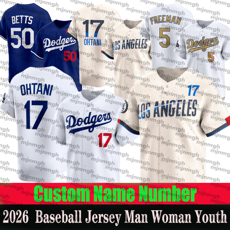 #17 Shohei Ohtani Jersey la dodgers Jersey #5 Freddie Freemann Jersey #18 Yoshinobu Yamamoto Jersey 50 Mookie Bettss shirt Blake Snell Baseball Jerseys