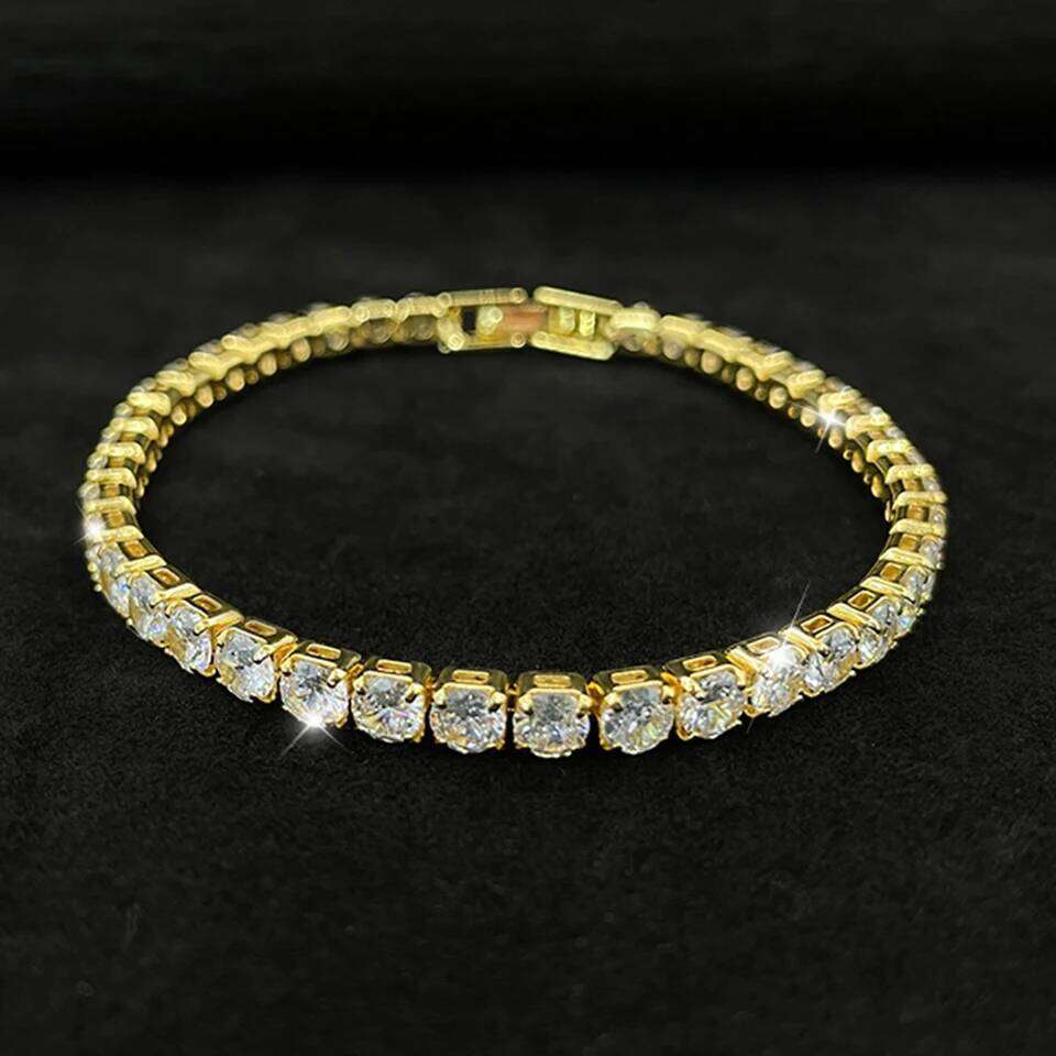 ZAKOL Classic 5mm/17.5cm Round AAA Cubic Zirconia Tennis Shiny Clear CZ Wedding Party Bracelet Valentine's Day Gift Z260225