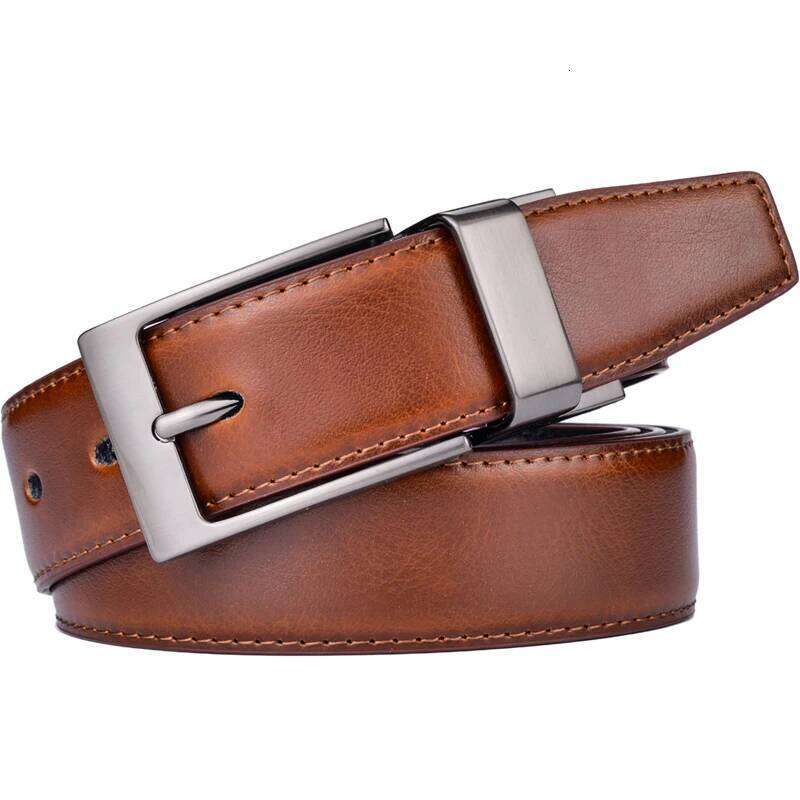 1Pcs Leather Reversible Belts Men 1 3/8" for Dress Pants - 2 Styles in One Belt Y260225