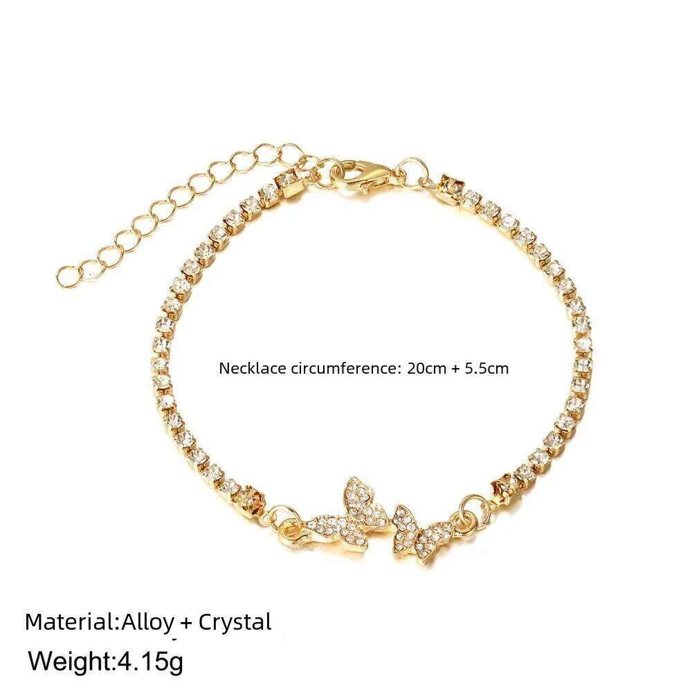Shiny Exquisite Full Crystal Rhinestone Paved Butterfly Bracelet for Women Luxury Dainty Temperament Banquet Bracelets Jewelry Z260225