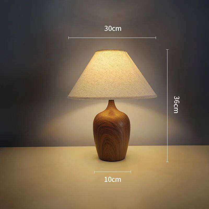 Retro Printing Bedroom Bedside Luxury High Sense Nordic Table Lamp Decoration Study Atmosphere Night Light Room H260225