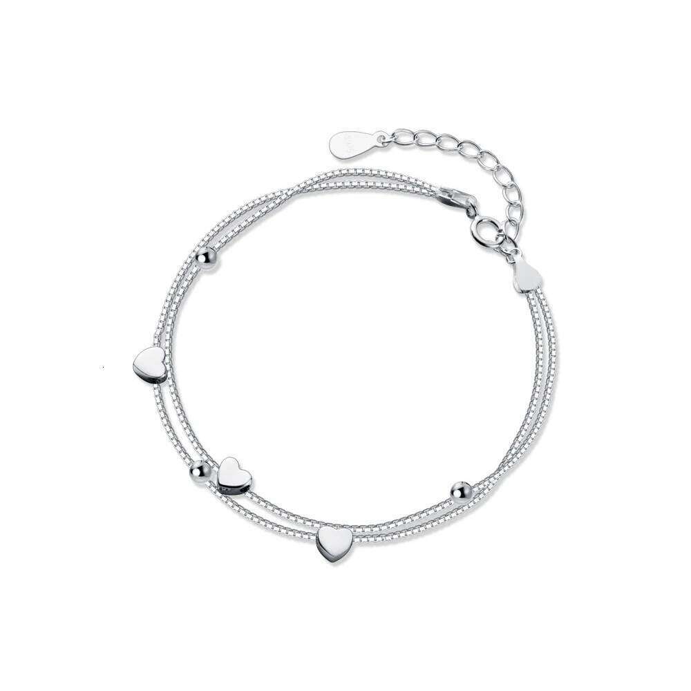 Modian New 925 Sterling Silver Little Balls Love Hearts Charm Bracelet for Women Adjustable Link Chain Fine Jewelry Lover Gift Z260225