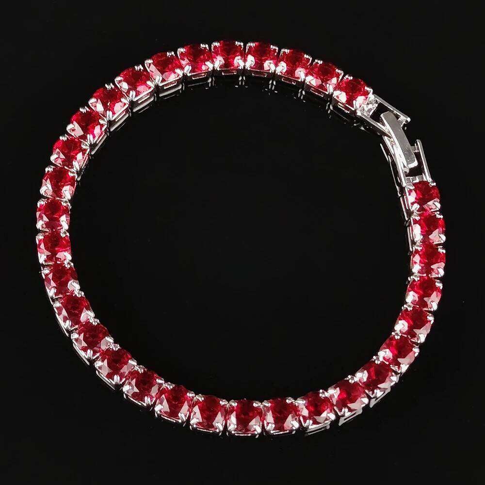 2024 New Arrival Luxury Round red color on hand Bracelet Bangle For Women Anniversary Gift Jewelry Bulk Sell S5787 Z260225