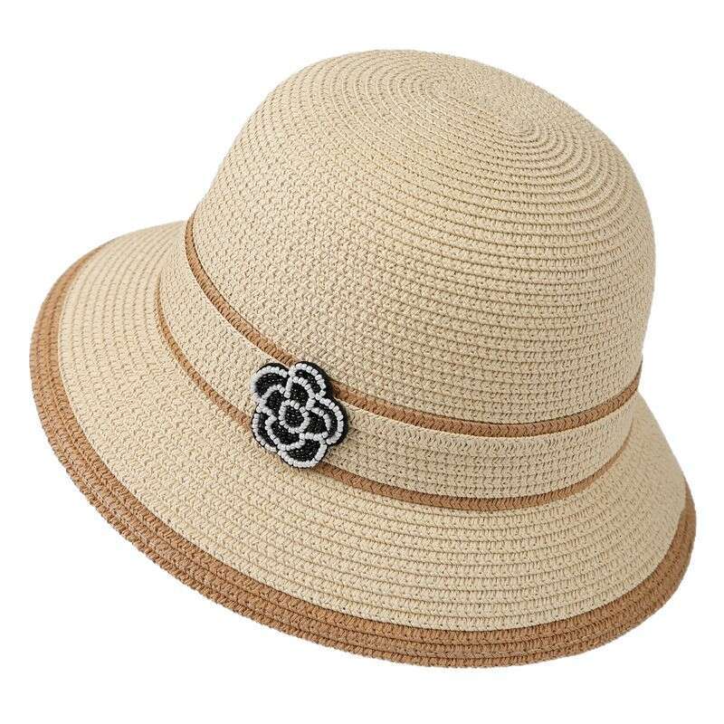 Elegant wide-brimmed broad-brimmed hat Simple ribbon accessories Suitable for daily commuting and travel