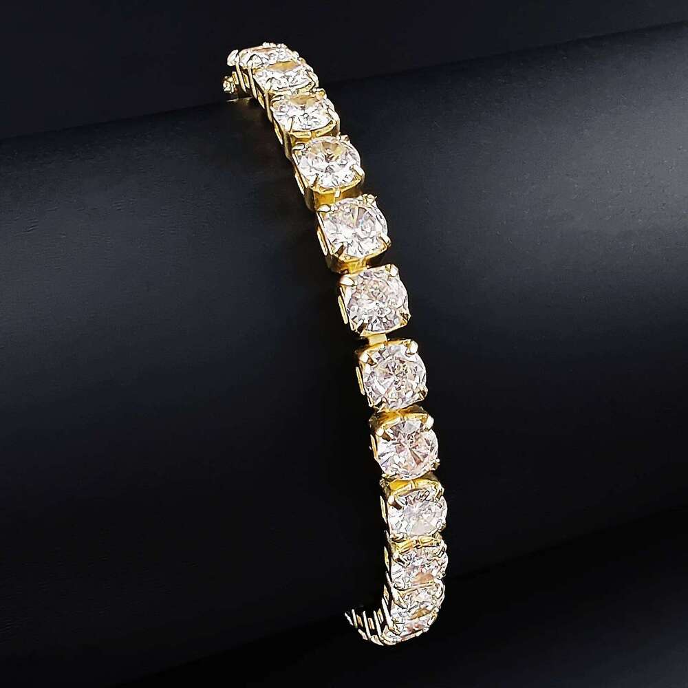 Luxury Hip-Hop Full Diamond Cubic Zirconia Crystal Tennis Men's and Women's Bracelet Jewelry Z260225