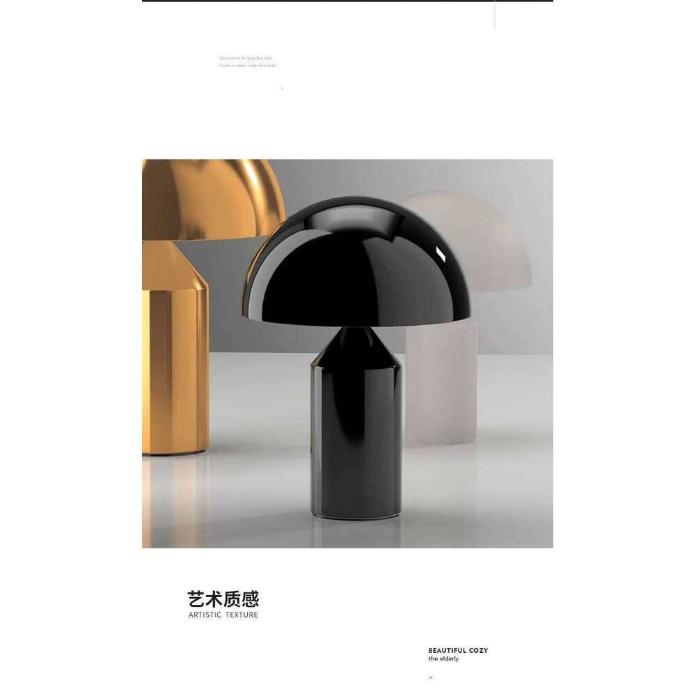 Oluce Atollo Creative mushroom Table Lamp for Bedroom Study Living Room Decoration Desk lamp Luminaires H260225