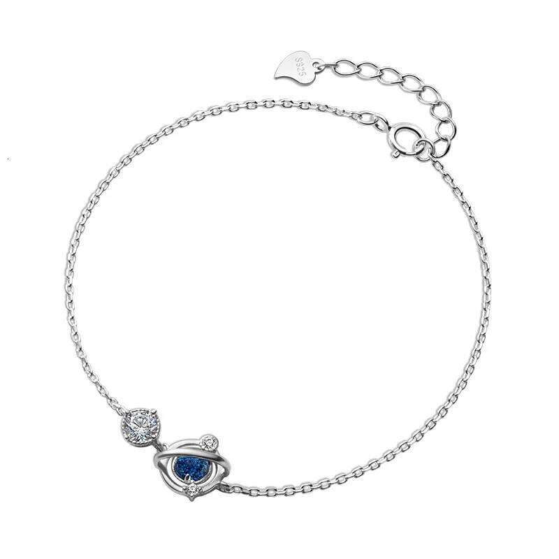 Modian Hot Sale 925 Sterling Silver Blue Crystal Planet Chain & Link Bracelets For Women Fashion Wedding Korea Style Jewelry Z260225