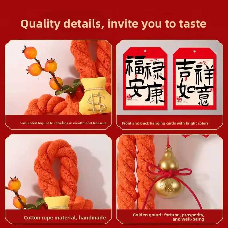 2026 Year Of The Horse Chinese Knot Ornaments Spring Festival Atmosphere Decorations New Year Decorations Front Door Hangings H260226