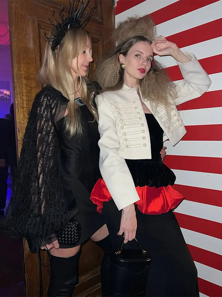 High Street Womens Jacket O-neck Single Breasted Solid Female Napoleon Jackets 2026 Spring Chic Fashion Casual Lady Coat 260202