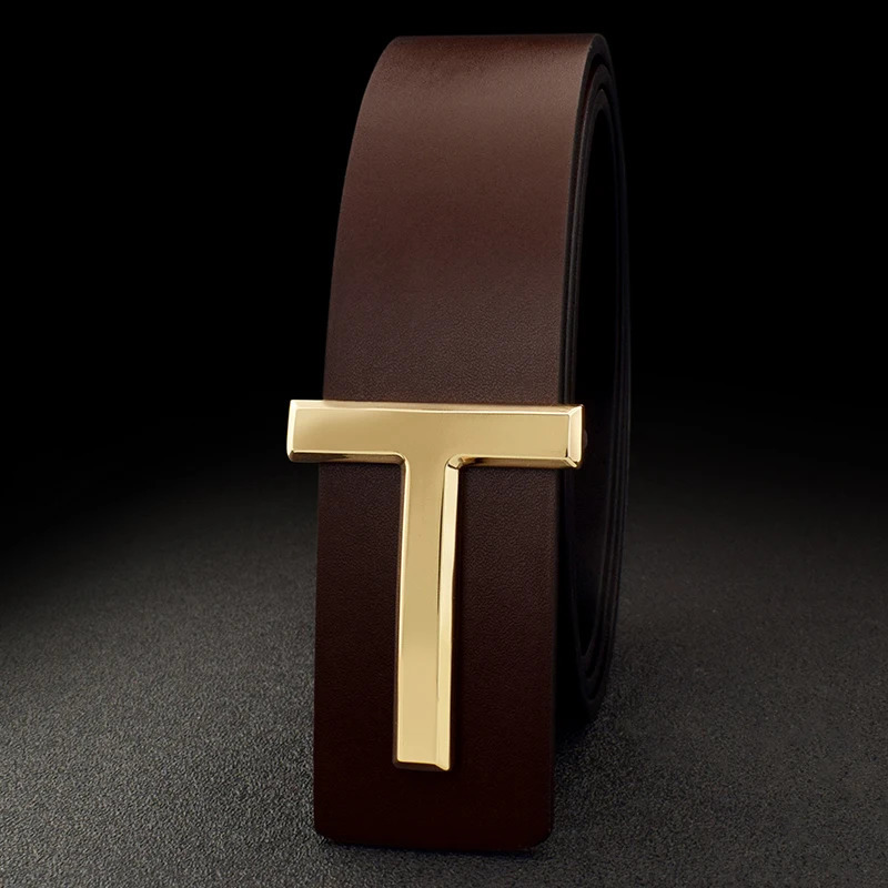 Mens Belt High Quality Belts Men Fashion Letter Leather Belt Jeans Cowskin Waist Strap 37cm 260126