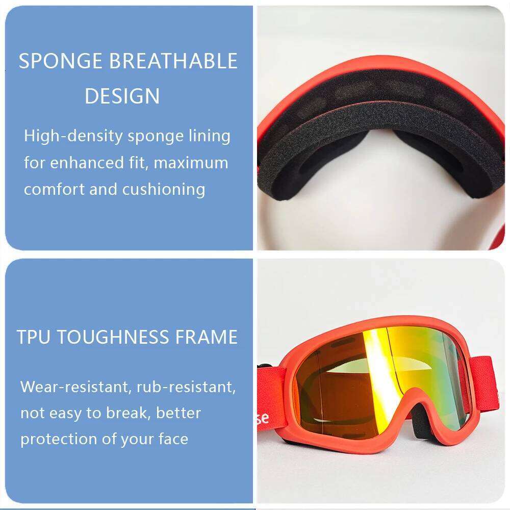 FBFU 2025 Dustproof Ski Off-Road Goggles - HD Lenses,Sandproof, All-Day Breathable, Fashionable Men & Women Winter Snow Bicycle Z260225