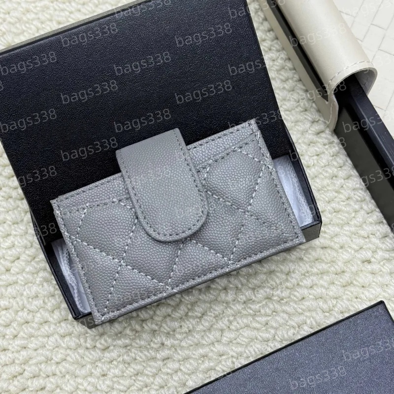 Designer fashion card holder women men classic pattern 10A quality wallet coin purses handbag small bag genuine leather mini bags brand elegant secure credit slots