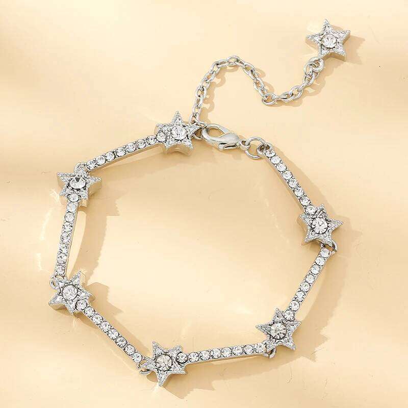 Shinning Star Charm Adjustable Cubic Zirconia Chain Bracelets Bangles For Women Men Couple Jewelry Gift Dropshipping Z260225