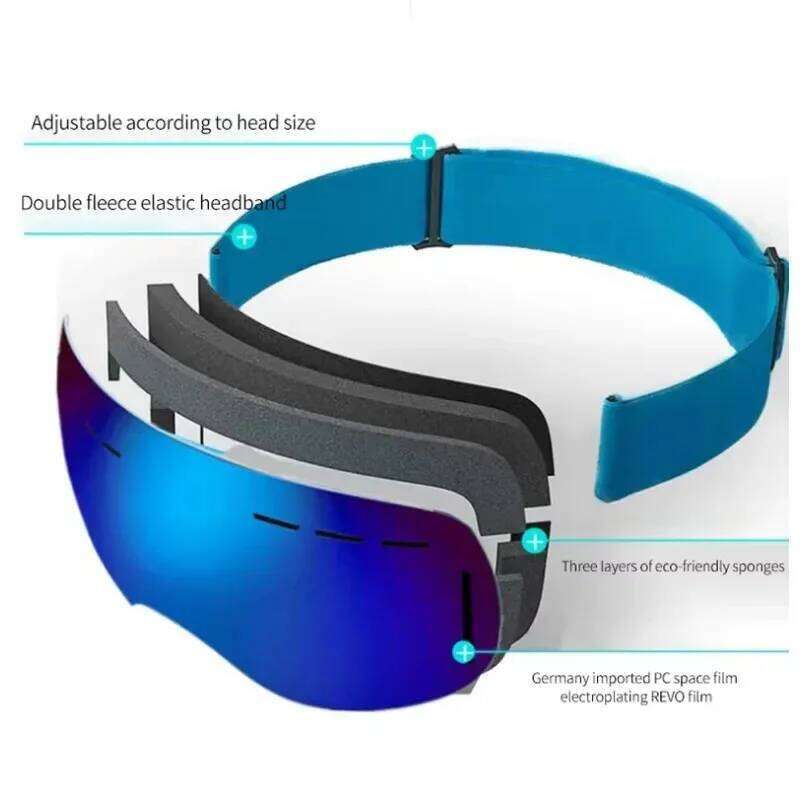 Anti Fog Ski Goggles Men Women Double Lens Snowboard Glasses with UV Protection Wide View for Winter Sports Z260225