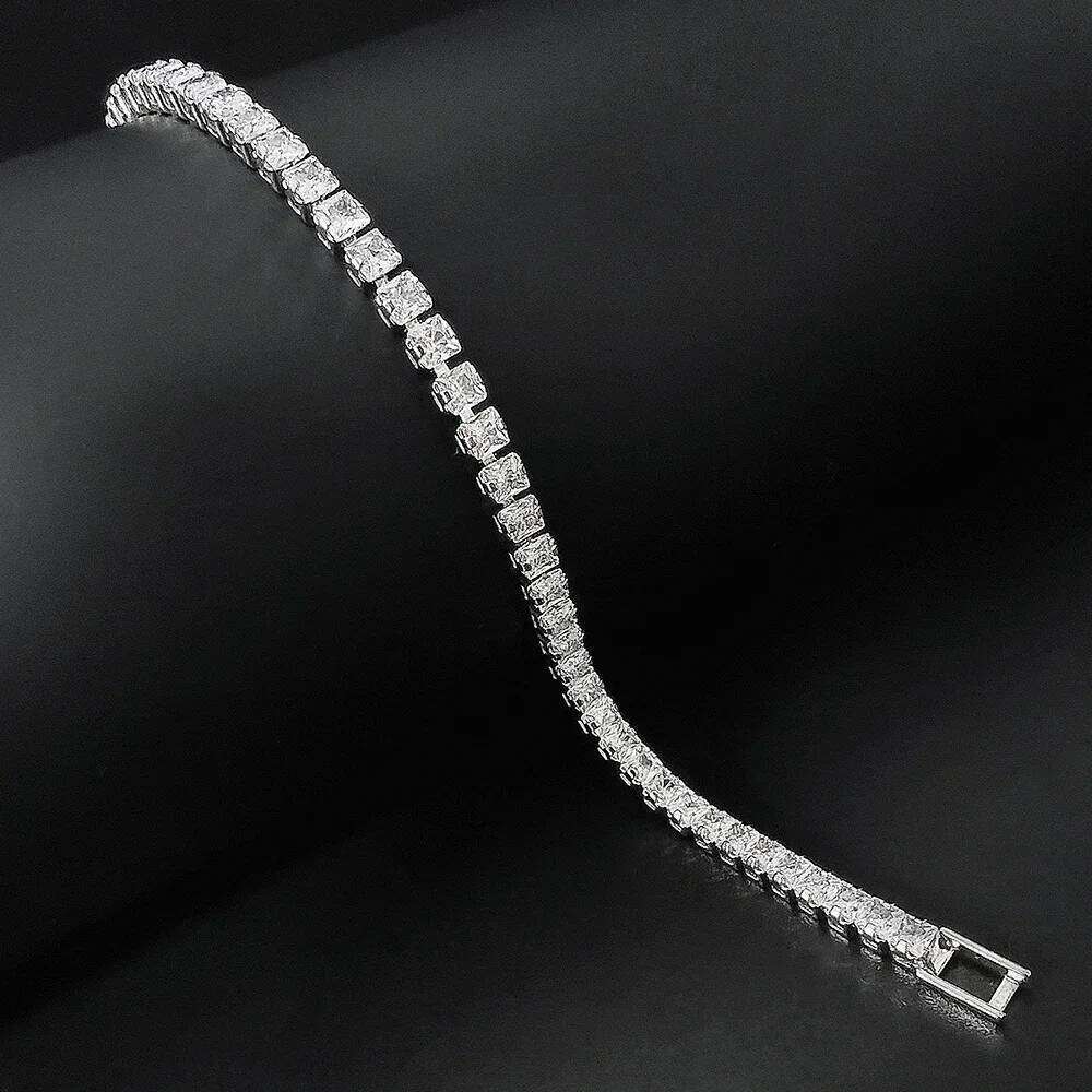 Rectangle Princess Bracelet Bangle for Women Anniversary Gift Jewelry Wholesale Moonso S8251 Z260225
