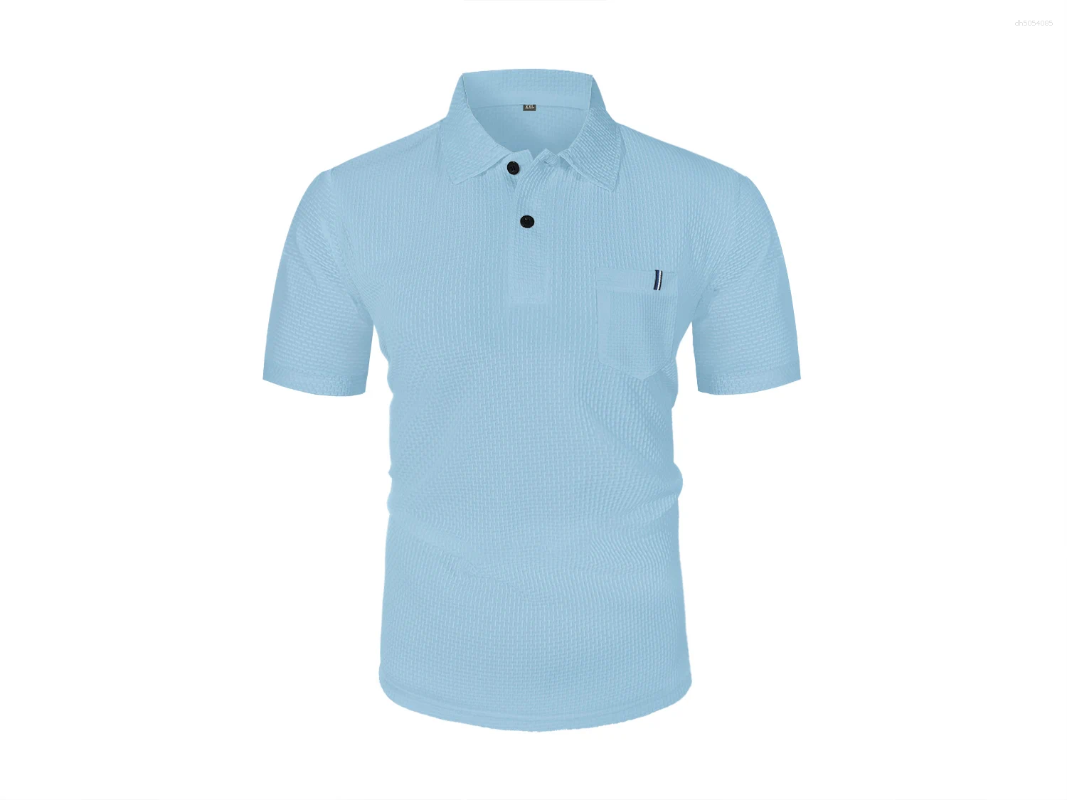 Men's T Shirts Short Sleeve Polos Shirt Men High End Fashionable Simple Solid Color Summer Breathable Casual Lapel Top Polo Shirt