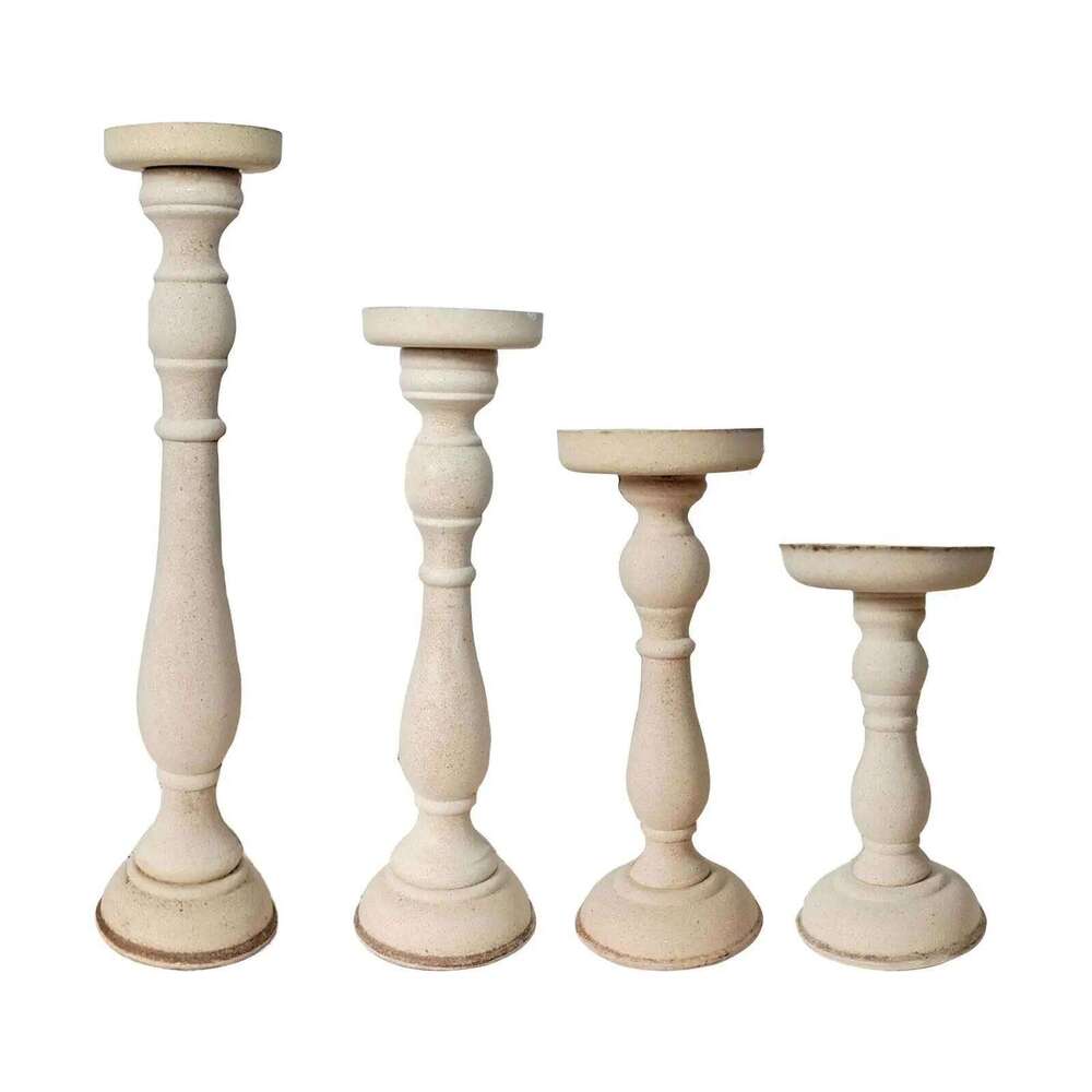 Wooden Candlestick Stand Photo Props Decoration Candelabra Centerpiece Craft Candle Holder Roman Pillar for Wedding Living Room W260226