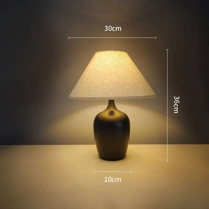 Retro Printing Bedroom Bedside Luxury High Sense Nordic Table Lamp Decoration Study Atmosphere Night Light Room H260225