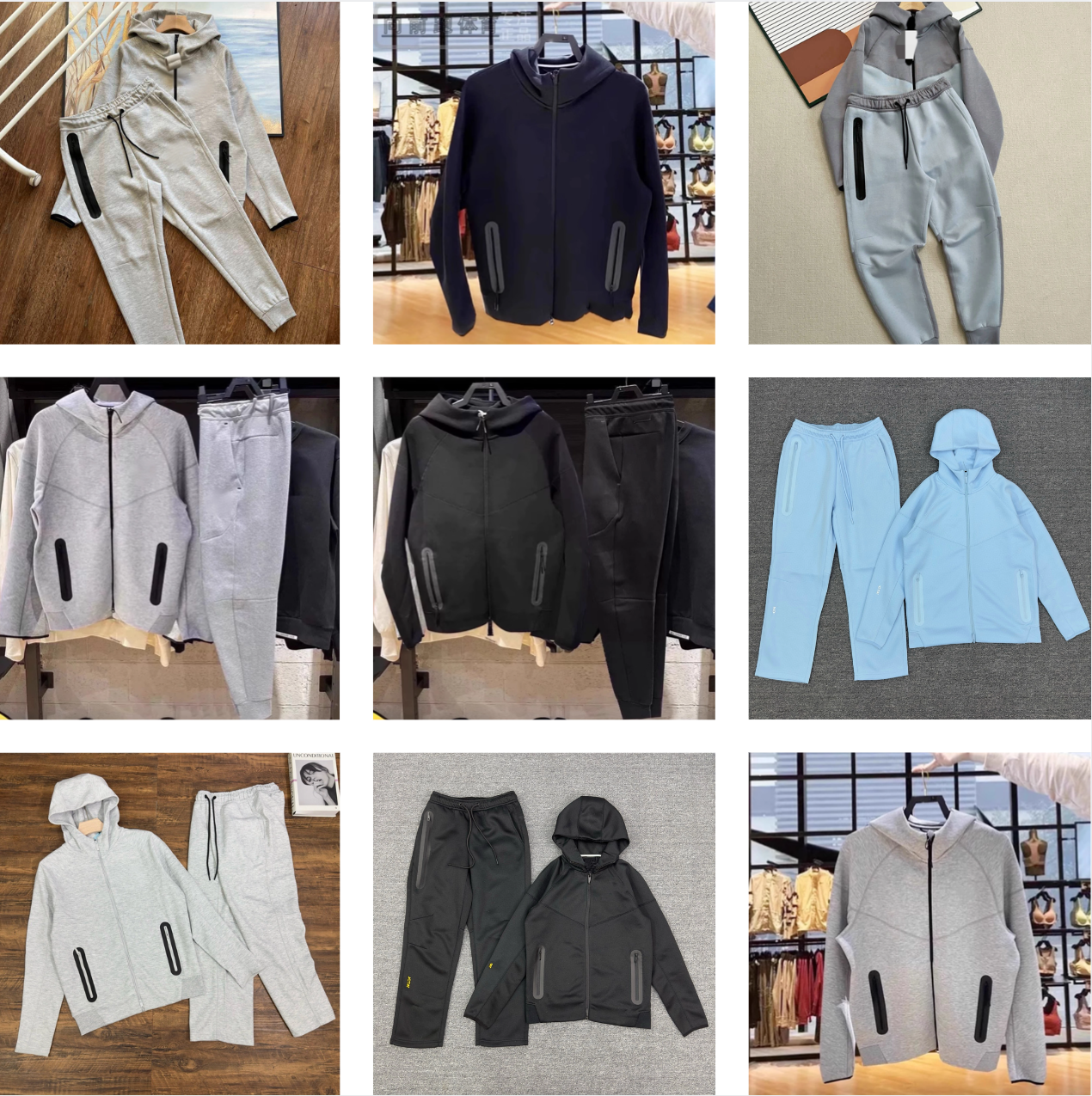 10A Designer hoodie Men's Tracksuits Sports Tech Fleece Winder Jacket Set Hoodie Set Top Set Men's Slim-Fit Cardigan Hoodie High Quality Press-zipper 1:1