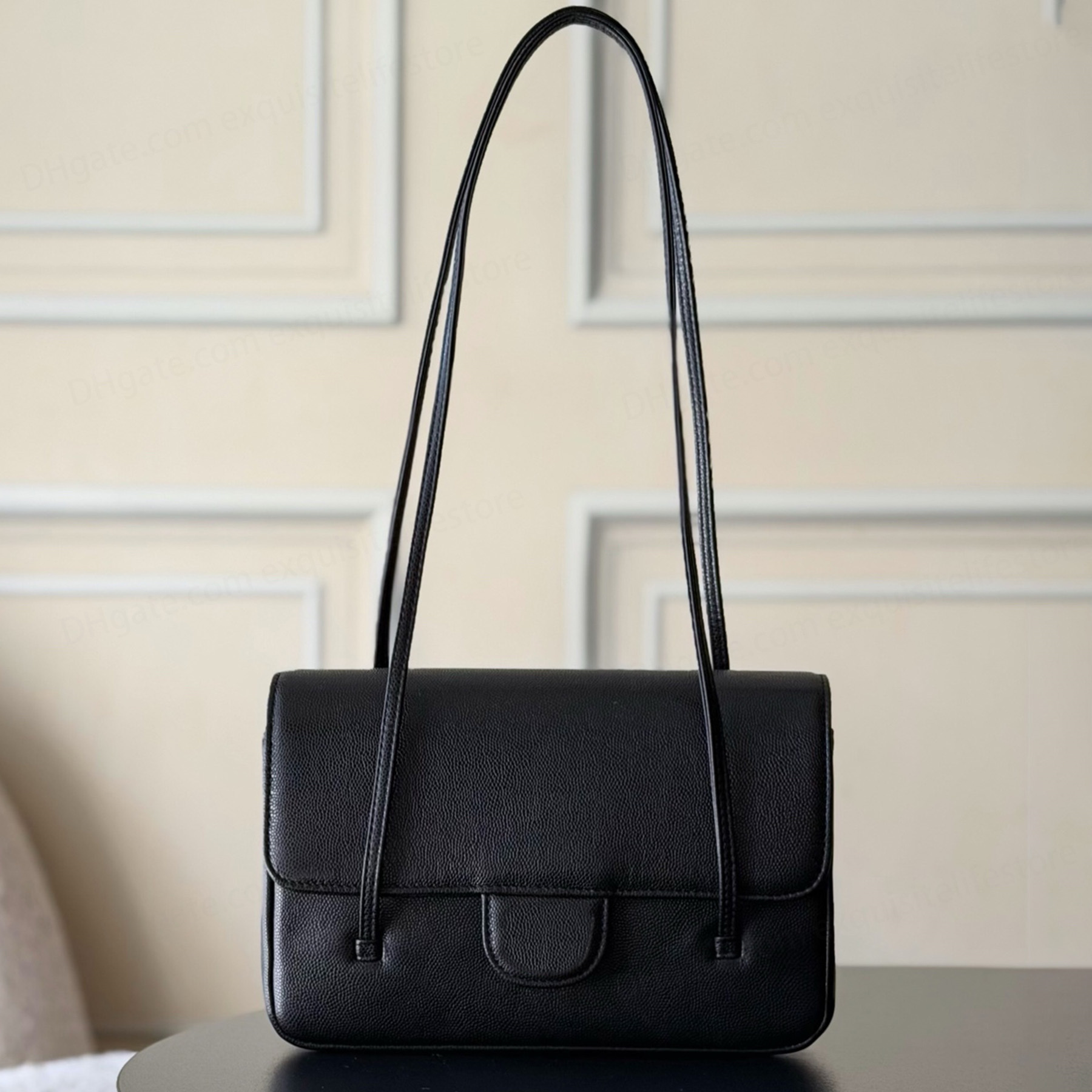 New 2026 10A Small Flap Bag Luxury Designer Grained Shiny Genuine Leather Shoulder Bag Golden Hardware Crossbody Bag Fashion Women Casual Shopping Clutch Bag Purse