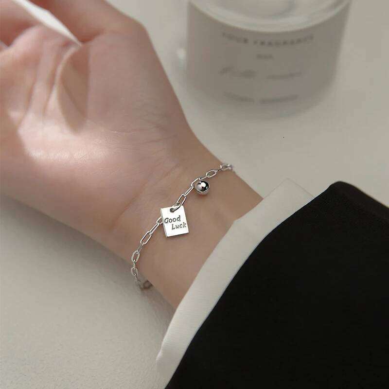 Modian Fashion Good Lucky Chain Bracelet 925 Sterling Silver Carving Simple Bracelets For Women Girls Fine Jewelry Accessories Z260225