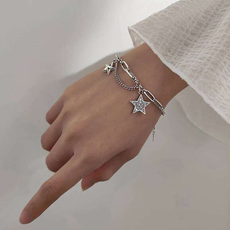 Modian Fashion 925 Sterling Silver Lovely Stars Retro Charm Fit Women Hip Hop Style Bracelet Fine Jewelry 2020 Design Z260225