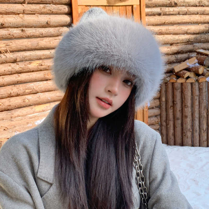 2026 Winter Plush Cat Ear Womens Fashion Winter Warm Ear Protection Pullover Hat Plush Ear Hat S260225