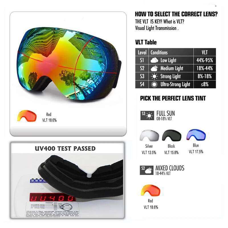 Ski Cycling Wind Goggles Protection Glasses for Men Womens Snowboard Practice Alpine Skis Outdoor Adventures Z260225