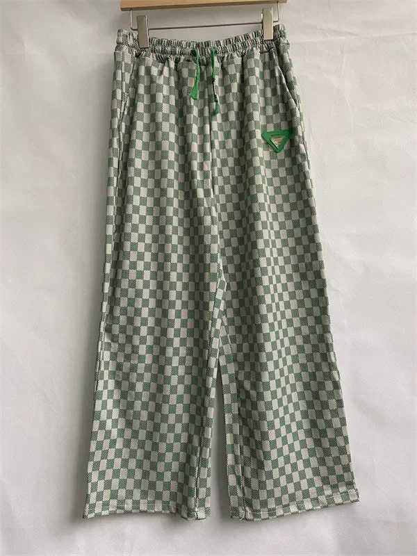 Women's 2 Piece Set, Knit Cardigan & Plaid Wide Leg Pants, Korean Casual OutfitT260226