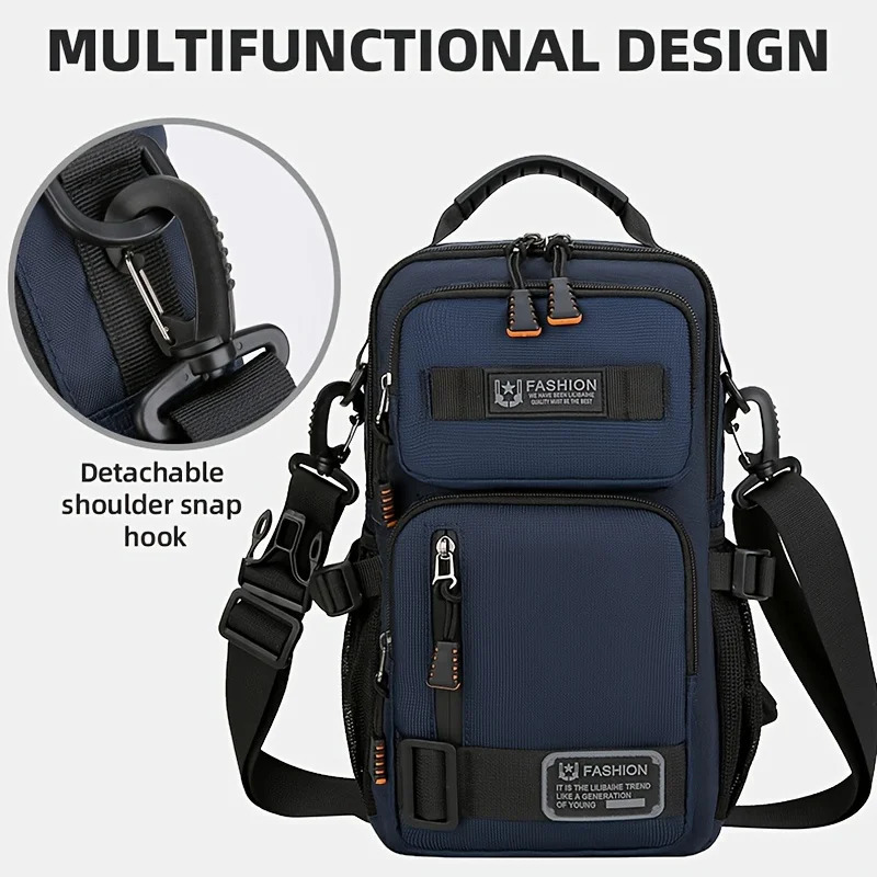 Mens Chest Bag Multifunctional Molle Waist Pack Travel Lightweight Handbag Outdoor Hiking Cycling Crossbody Bag Large Rig Pouch 260305
