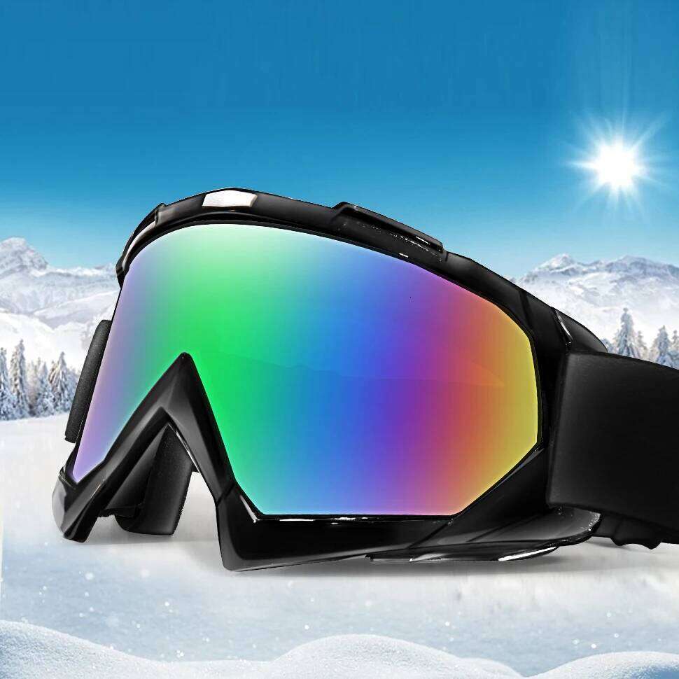 Skiing Large Frame with Colorful Lens Magnetic Double Layer Anti-Fog Big Face Snow Glasses Ski Mask for Outdoor Sports Z260225
