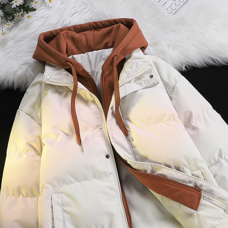 Couple Style Layered Design Cotton Padded Jackets, Winter Outdoor Mountain Sports Loose Thickened Solid Color Casual Warm Men's Parkas