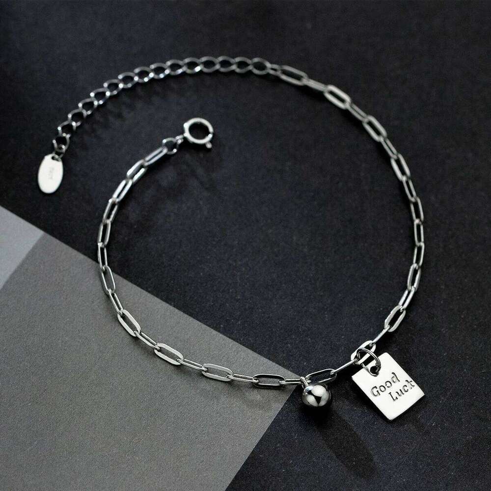 Modian Fashion Good Lucky Chain Bracelet 925 Sterling Silver Carving Simple Bracelets For Women Girls Fine Jewelry Accessories Z260225