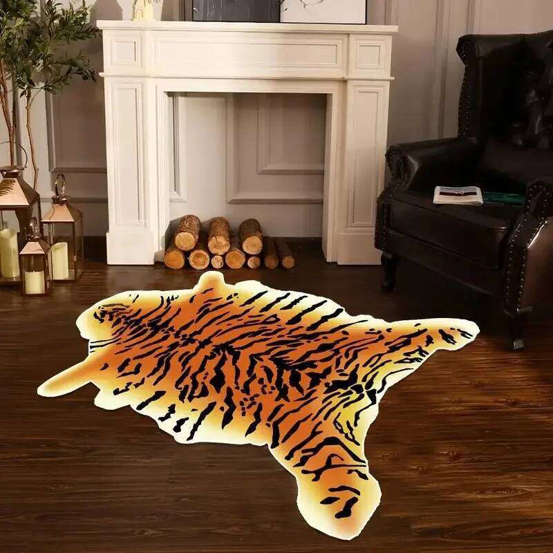 1pcs Imitation Animal Fur Floor Mat Living Room Bedroom Study Home Decoration Dirt-resistant and Easy To Care Carpet W260226