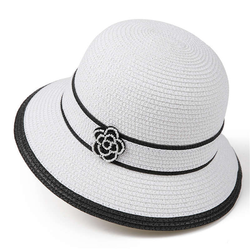 Elegant wide-brimmed broad-brimmed hat Simple ribbon accessories Suitable for daily commuting and travel