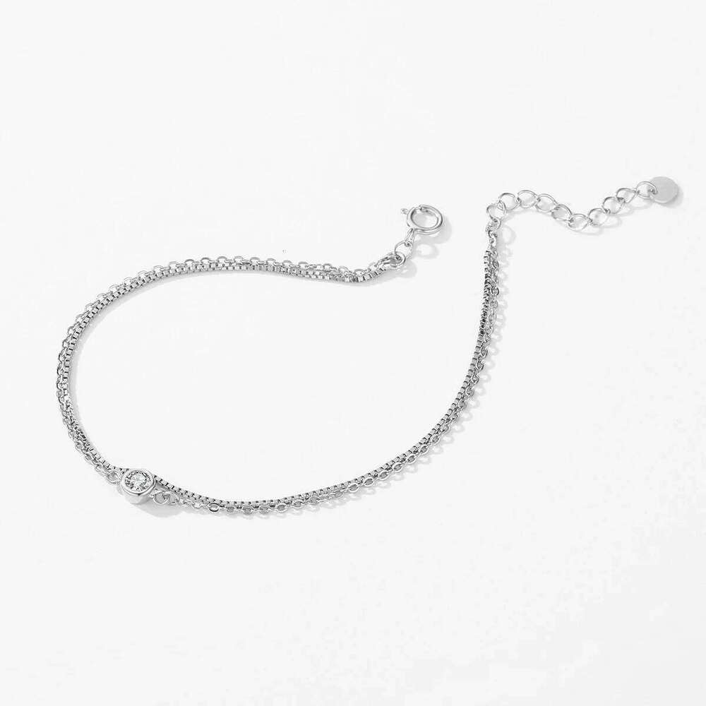 MODIAN Minimalist Stackable Bracelet Real 925 Sterling Silver Double Layer Link Chian Bracelets For Women Party Fine Jewelry Z260225