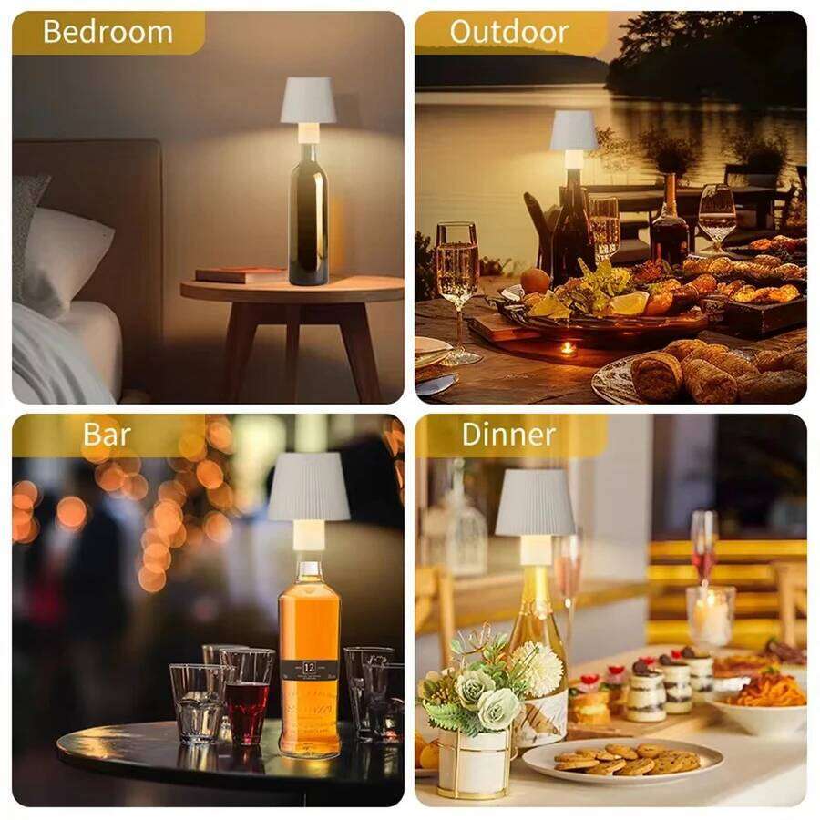 LED Desk Lamp Touch Switch 3 Colors Dimming Rechargeable For Bar Restaurant Study Club Dinner Ambiance Decor Table Lighting H260225