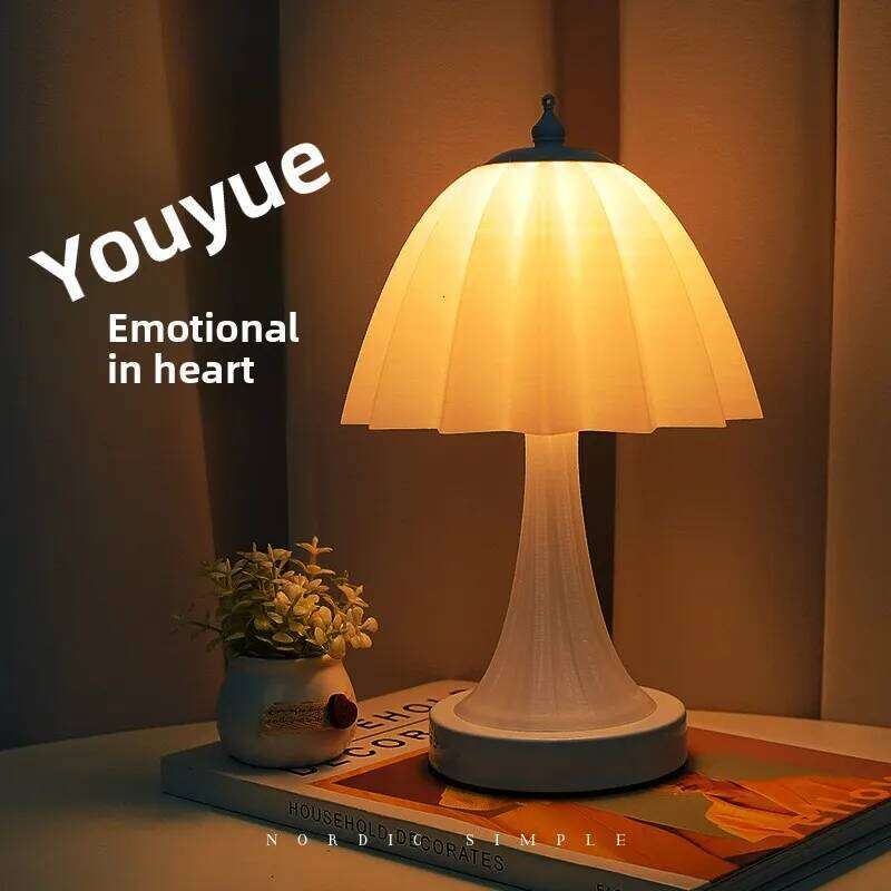 Cream Wind Table American Study Bedroom Sleep Bedside Lamp Atmosphere Luxury Remote Control Night Light Retro Gift H260225