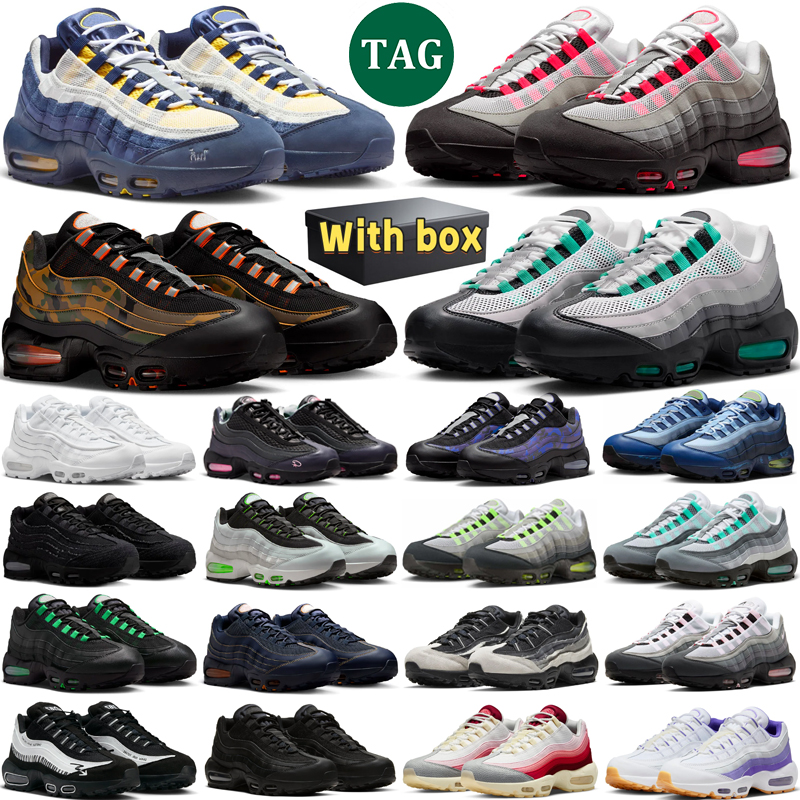 free shipping designer running shoes 95 95s mens sneakers woman trainers Black White Pink Foam Neon Solar Red Hyper Sketch Casual sport chaussures shoe with box