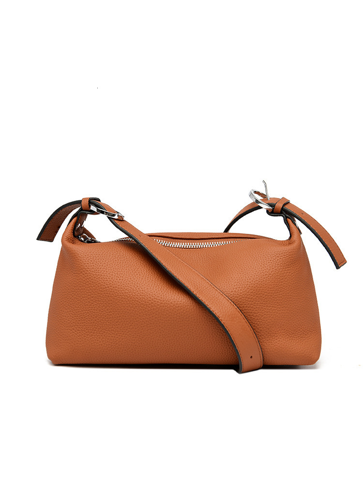 Genuine Leather Womens Bag High-End Large Capacity Commuter Pillow Bag Crossbody Bag Simple Versatile Womens Genuine Leather Bag 241025