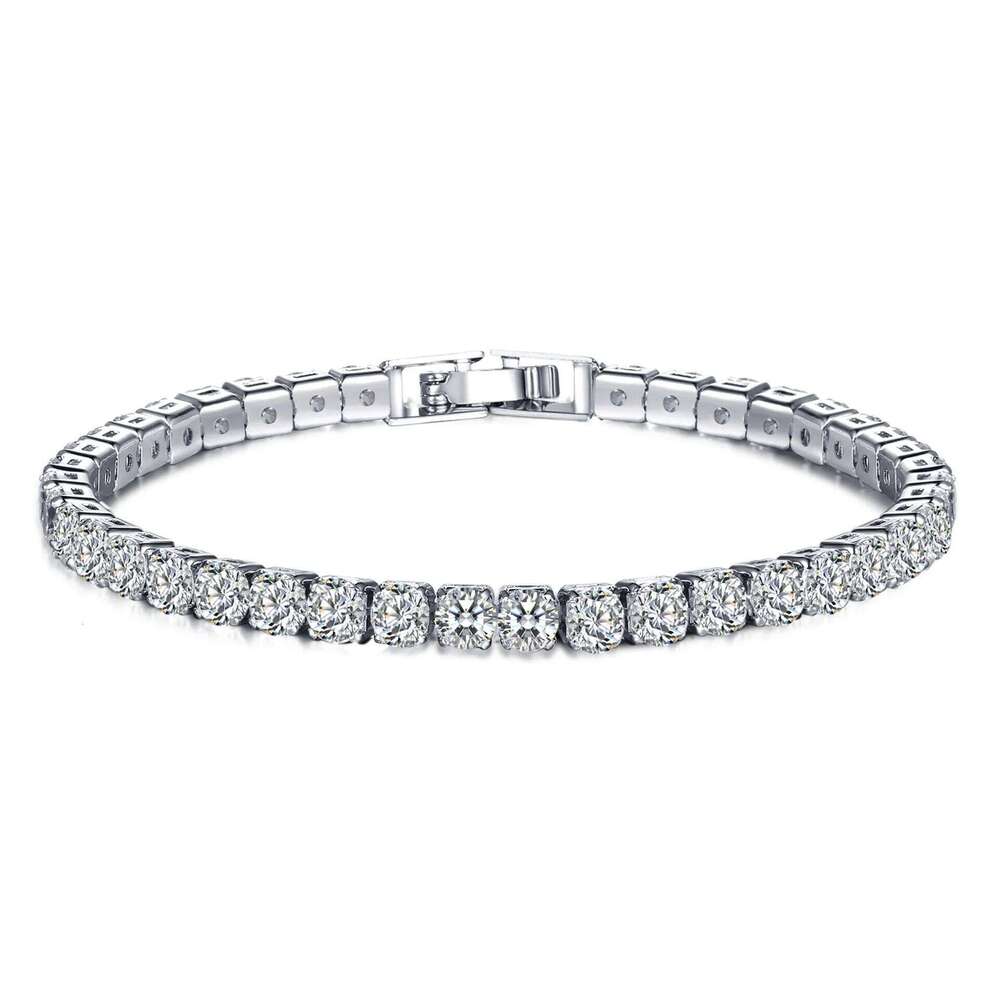 Luxury Hip-Hop Full Diamond Cubic Zirconia Crystal Tennis Men's and Women's Bracelet Jewelry Z260225