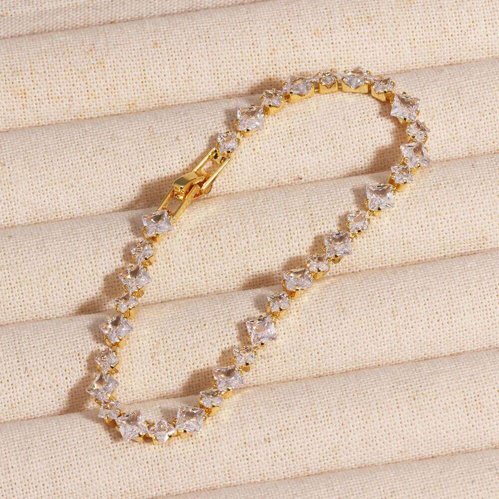 Iced Shinning Star Tennis Necklace Women 18k Gold Prong Setting Cubic Zirconia Chain Choker Fashion Jewelry for Gift Z260225