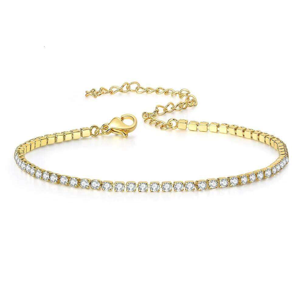 Punk 2mm Iced Out Tennis Chain Bracelet Female Gold Silver Color Stainless Steel Cubic Zirconia Bracelets for Women Jewelry Gift Z260225
